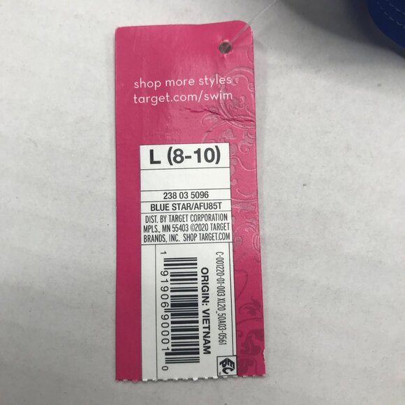 Xhilaration Junior's Sz. Large 8-10 Push Up Halter Stars, Stripes Bikini Top New - Picture 5 of 11